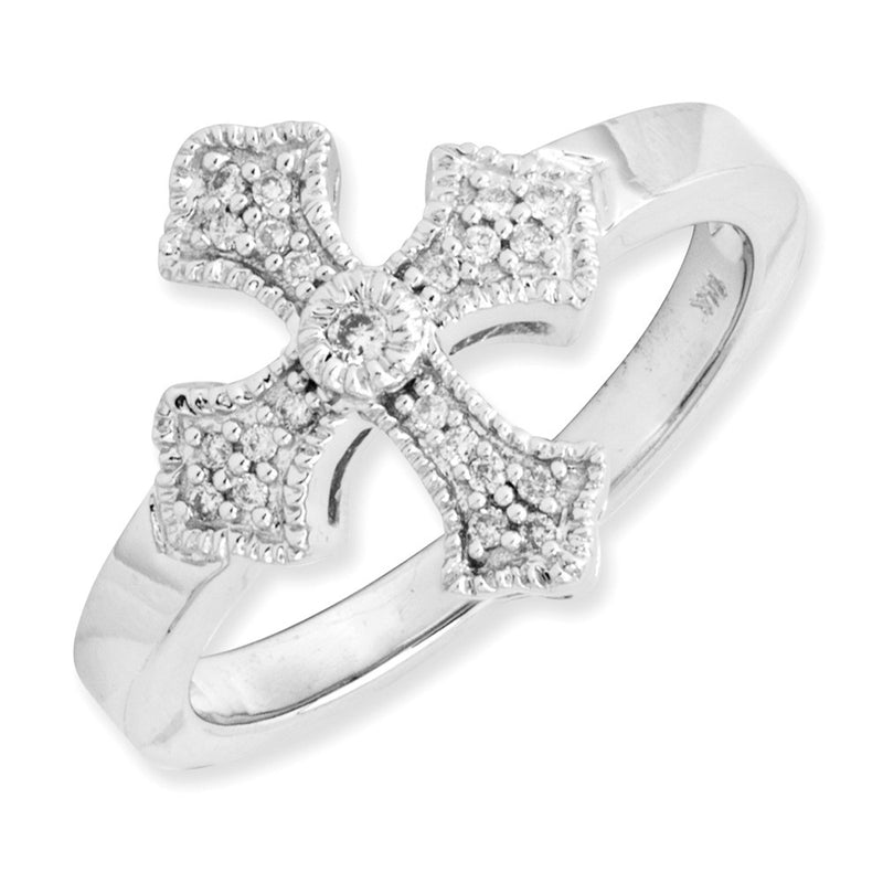 14k White Gold Diamond Fancy Ring