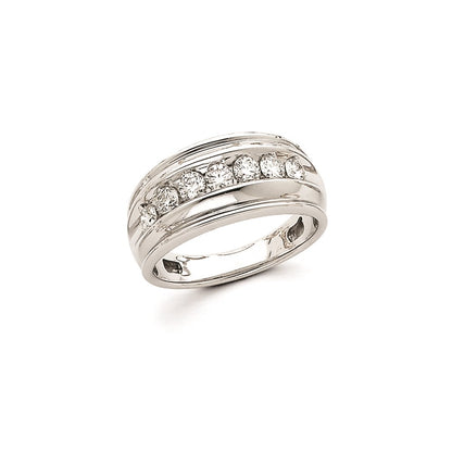 14K White Gold AAA Real Diamond Ring