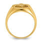 14K Yellow Gold AAA Dia Ring