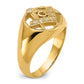 14K Yellow Gold AAA Dia Ring