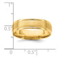 Solid 10K Yellow Gold Yellow Gold Standard Comfort Fit Polished Brush Satin Fancy Men's/Women's Wedding Band Ring Size 10