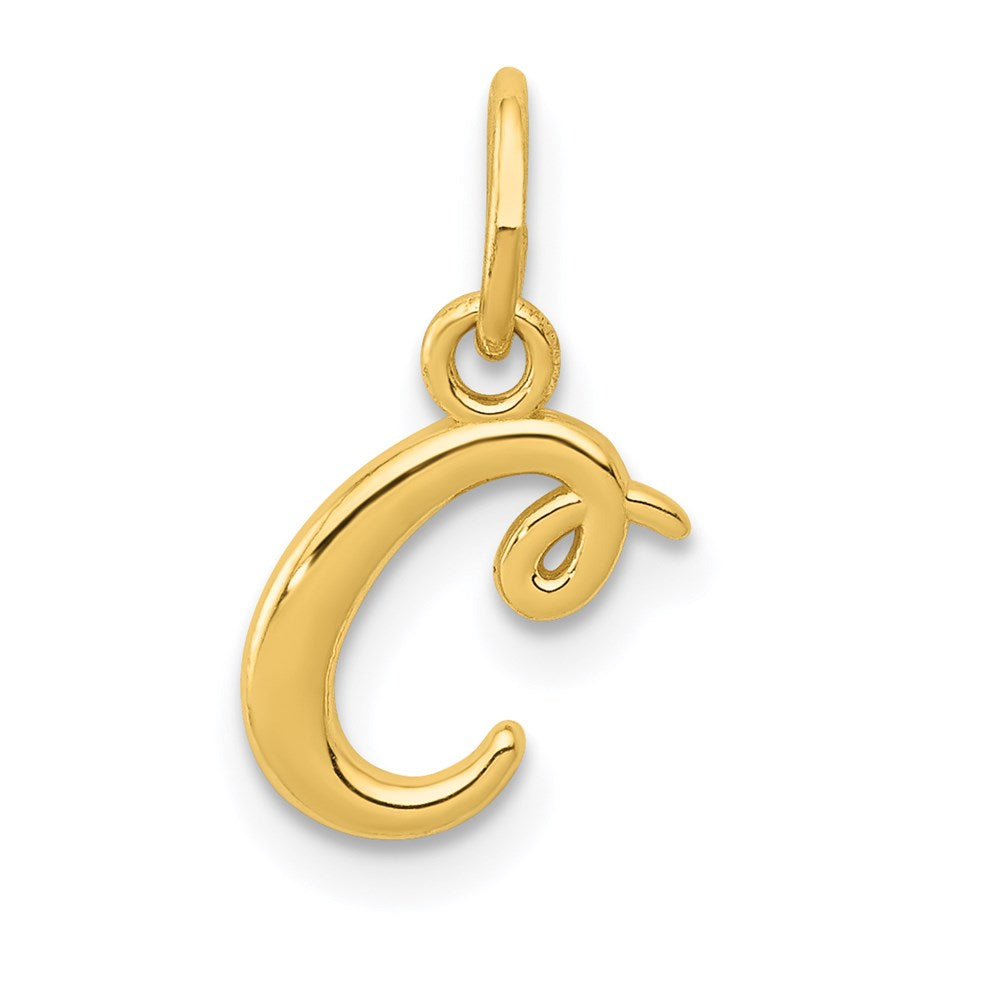 14k Yellow Gold Initial Charm