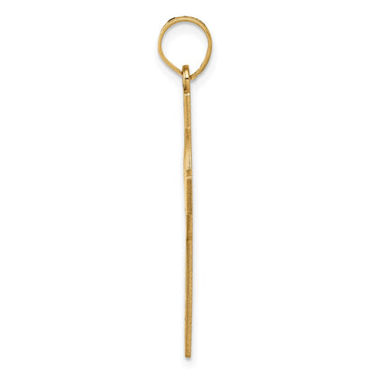 14k Yellow Gold Laser Cut Jesus Face Cross Charm