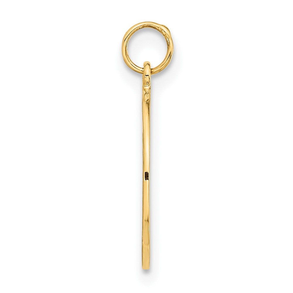 14k Yellow Gold Antiqued Compass Pendant