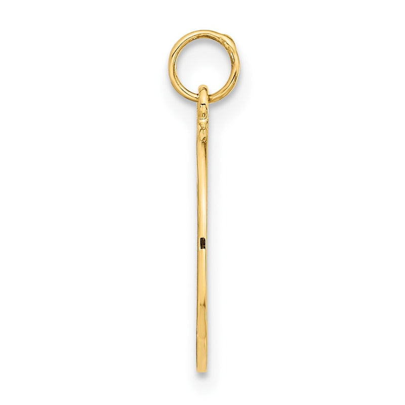 14k Yellow Gold Antiqued Compass Pendant