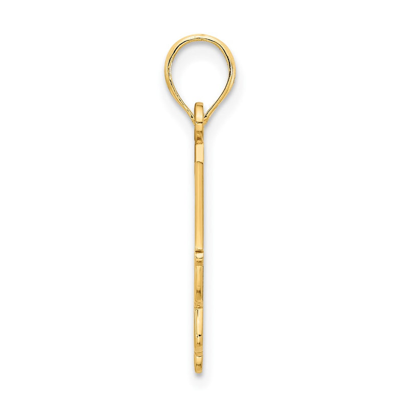 14k Yellow Gold Graduations Cap and Slanted Diploma 2021 Charm