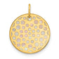 14k Yellow Gold Polished Mother of Pearl Earth Pendant