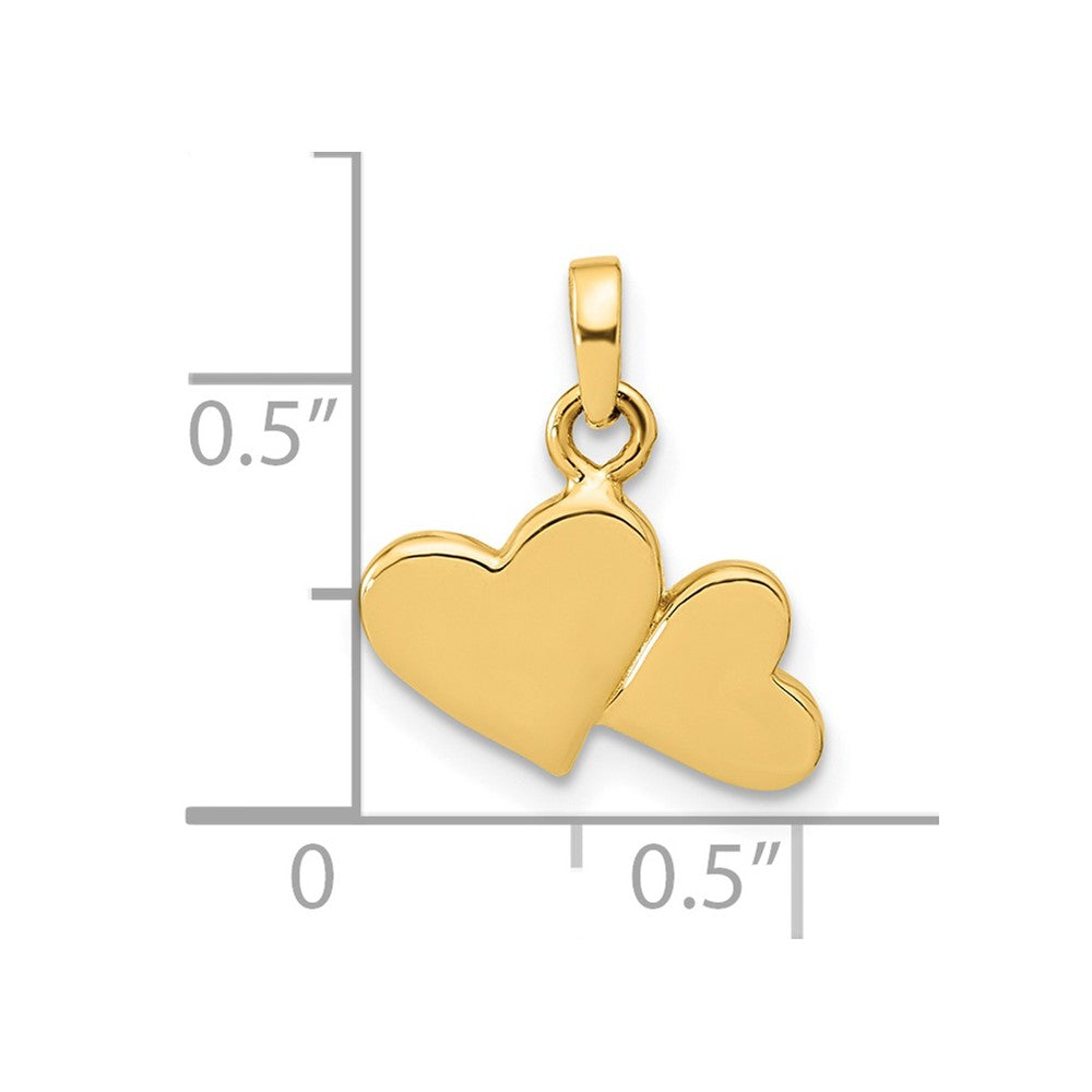 14k Yellow Gold Polished Heart Pendant