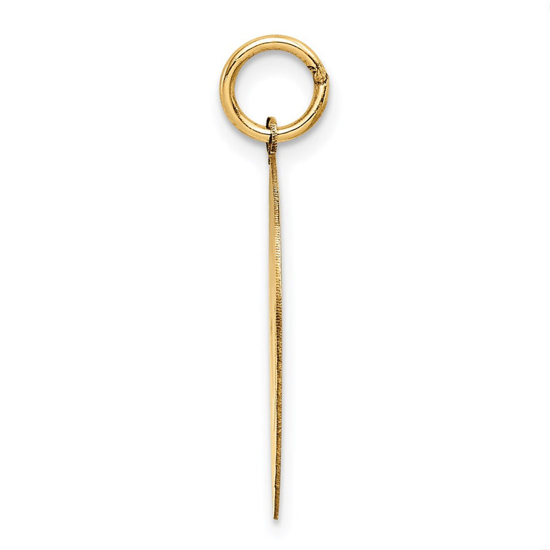 14k Yellow Gold Solid Polished Smiley Face Pendant