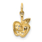 Natural Diamond Apple Charm in 14k Yellow Gold