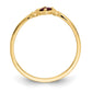 14K Yellow Gold Ruby Birthstone Heart Ring
