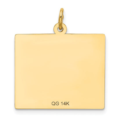 14k Yellow Gold Monday the First Day Calendar Pendant