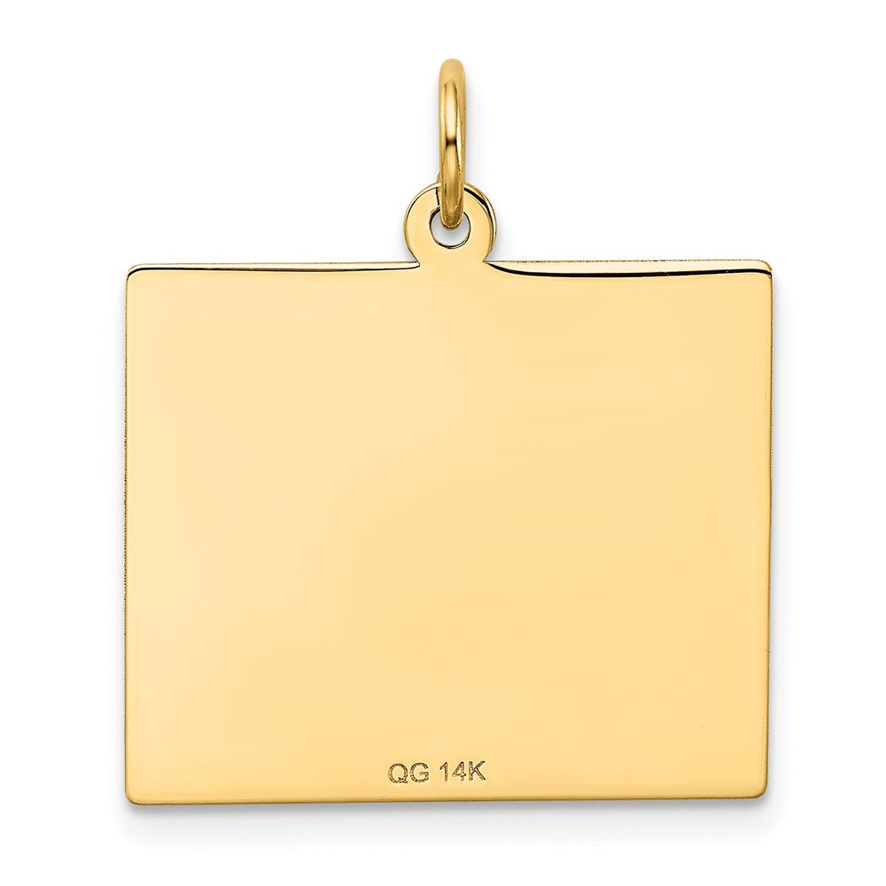 14k Yellow Gold Tuesday the First Day Calendar Pendant
