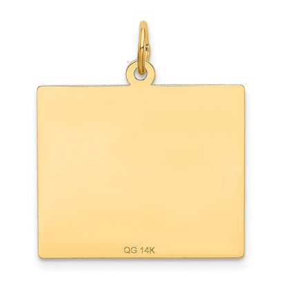 14k Yellow Gold Saturday the First Day Calendar Pendant