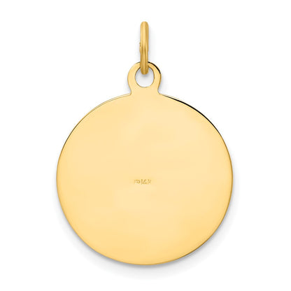 14k Yellow Gold U.S. ARMY  Insignia Disc Pendant