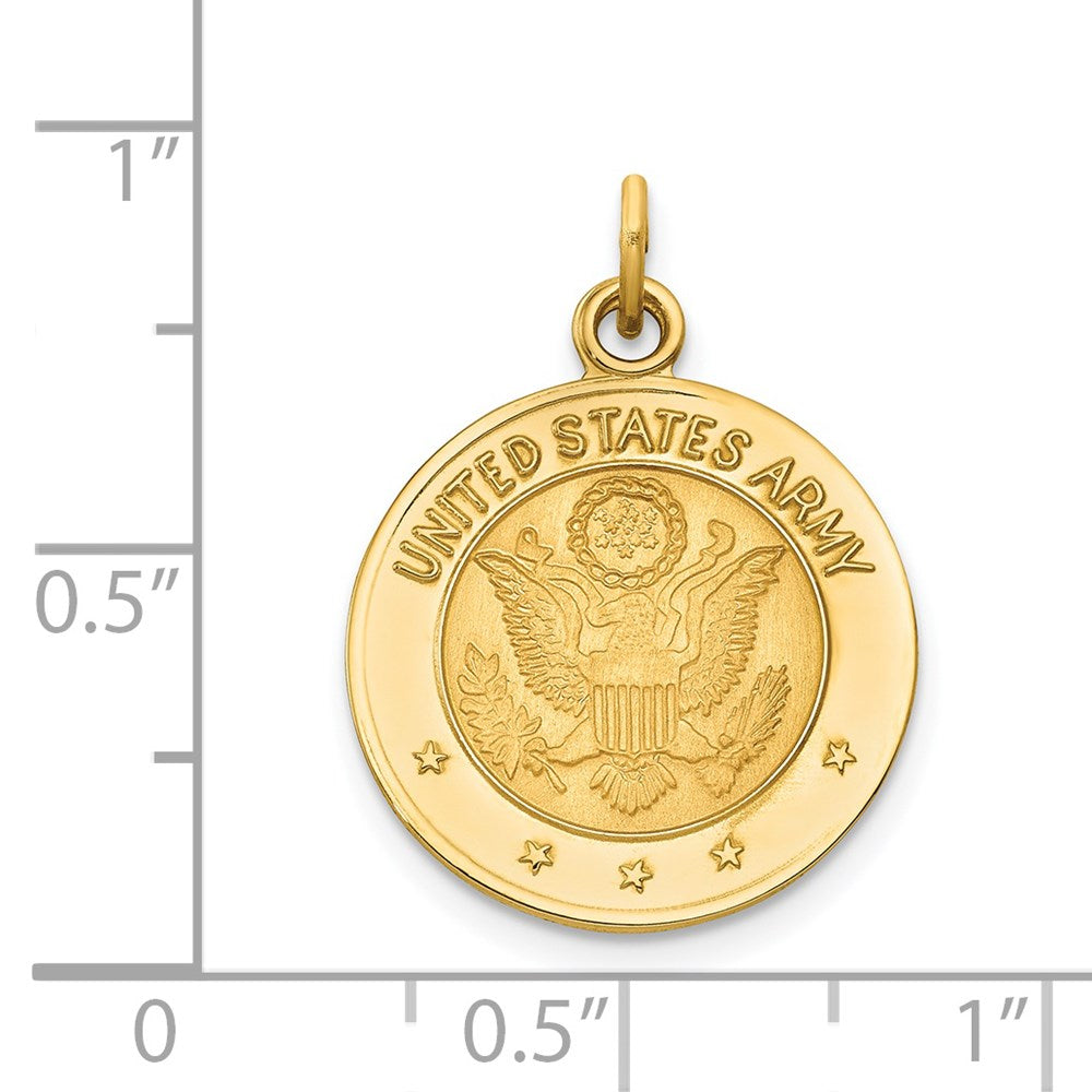 14k Yellow Gold U.S. ARMY  Insignia Disc Pendant