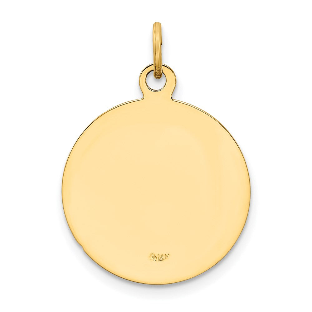 14k Yellow Gold U.S. NAVY Insignia Disc Pendant