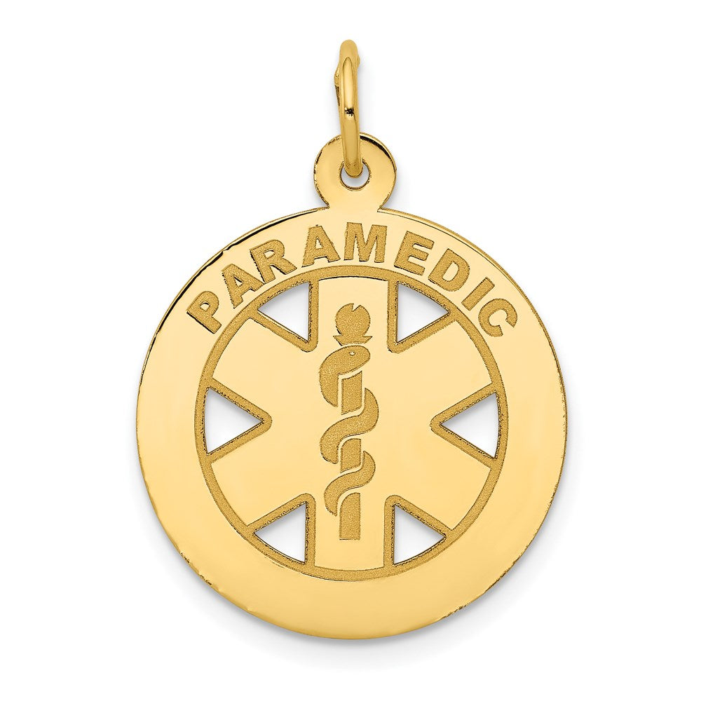 14k Yellow Gold Medium PARAMEDIC Medical Pendant