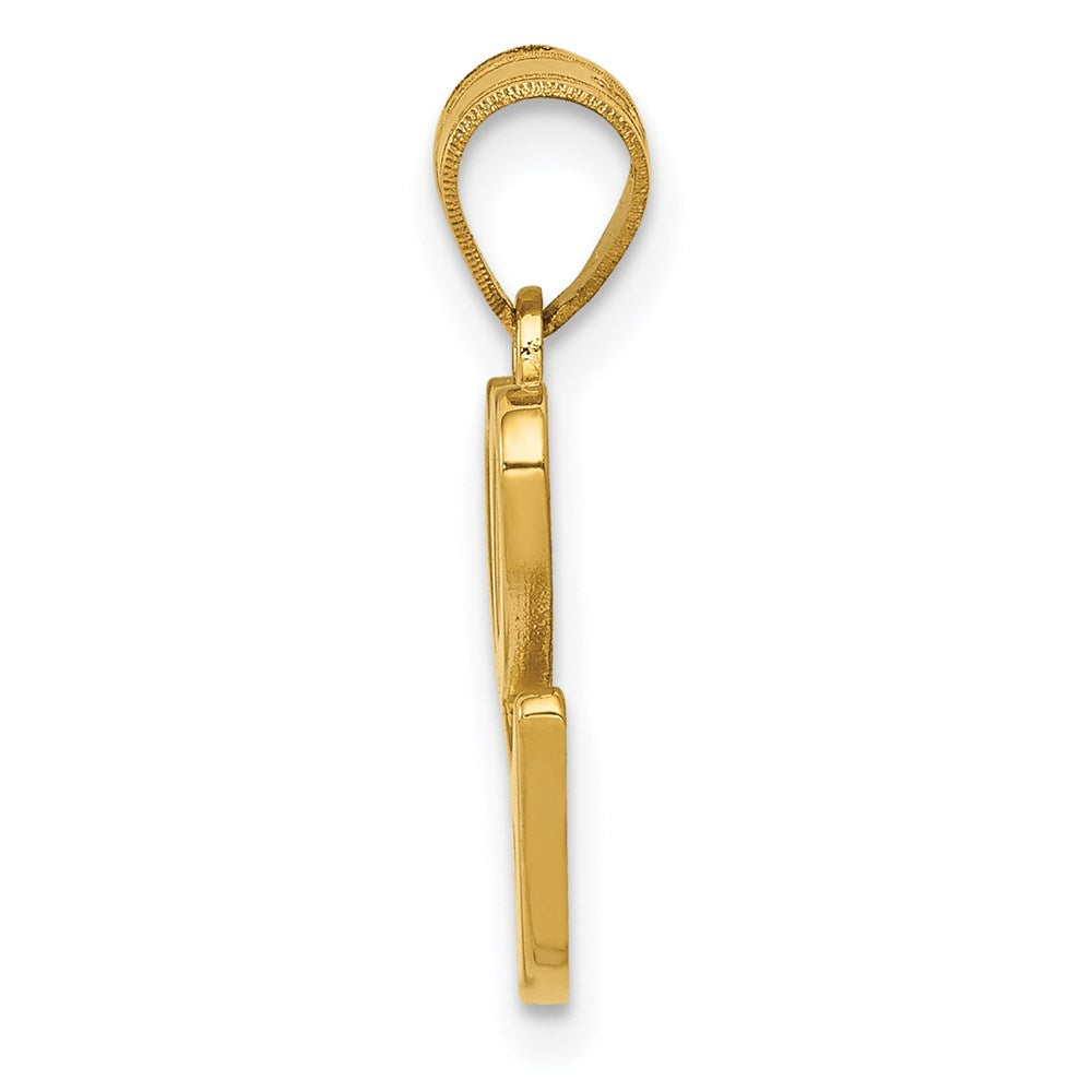 14k Yellow GoldY Script Letter G Initial Pendant