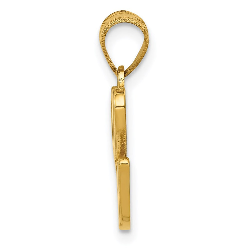 14k Yellow GoldY Script Letter G Initial Pendant