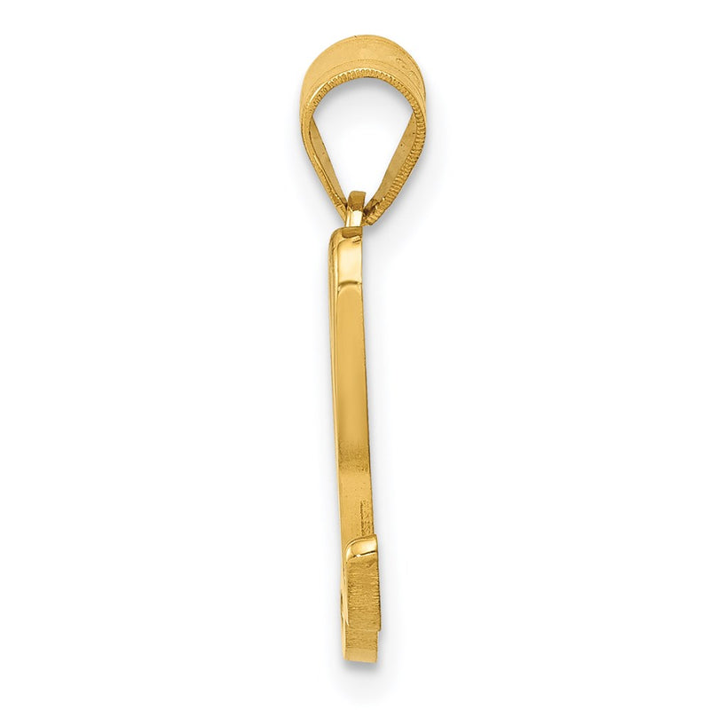 14k Yellow GoldY Script Letter L Initial Pendant