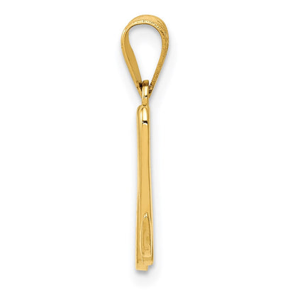 14k Yellow GoldY Script Letter M Initial Pendant