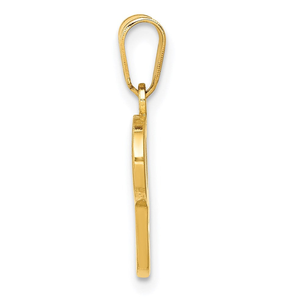 14k Yellow GoldY Script Letter P Initial Pendant
