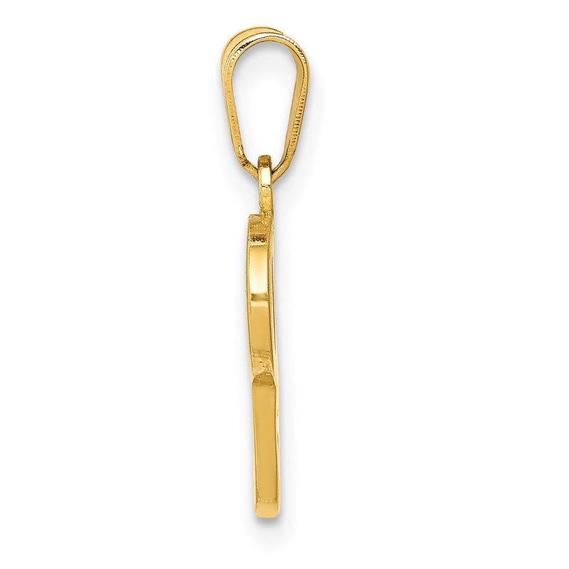 14k Yellow GoldY Script Letter P Initial Pendant