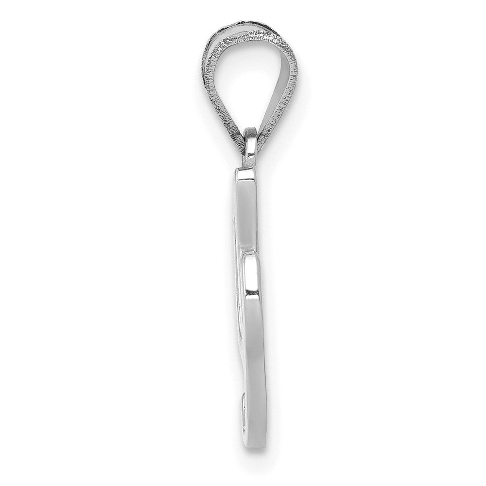14k White GoldW White Gold Script Letter I Initial Pendant