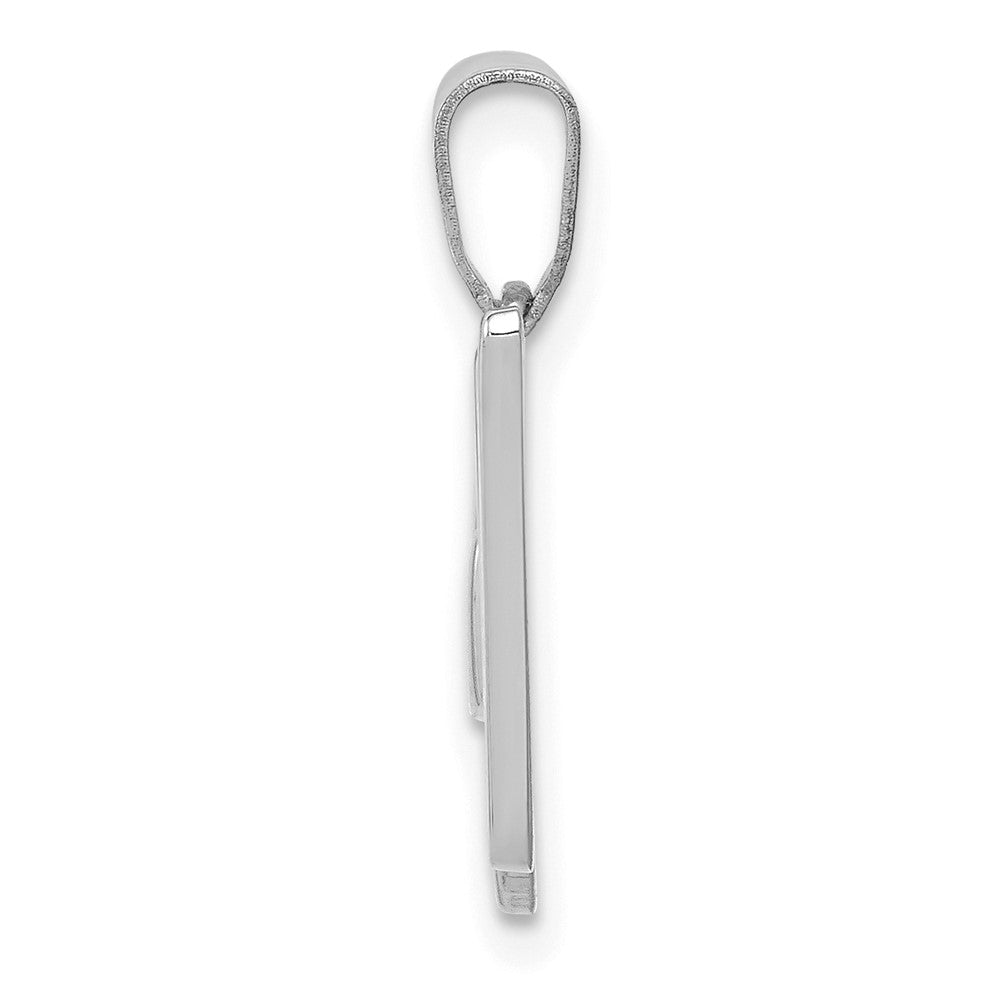 14k White GoldW White Gold Script Letter W Initial Pendant