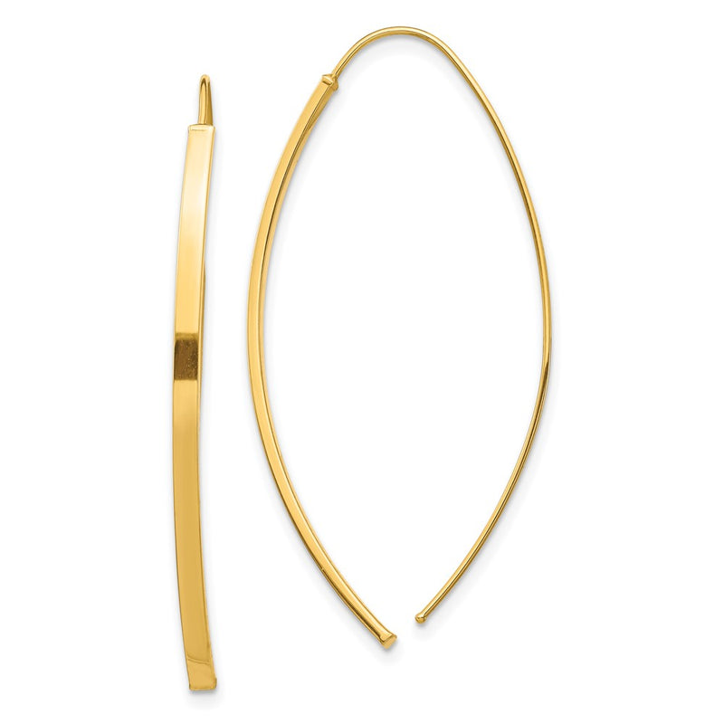 14k Yellow Gold Dangle Threader Earrings