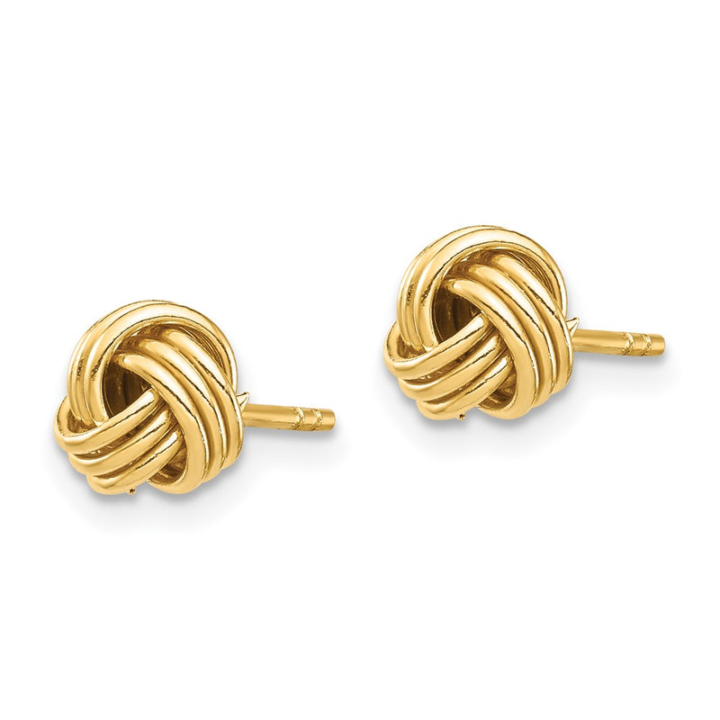 14k Yellow Gold Love Knot Post Earring