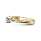 10k Yellow Gold Diamond Slender Wedding Bridal Engagement Ring Band Set 1/3 Cttw