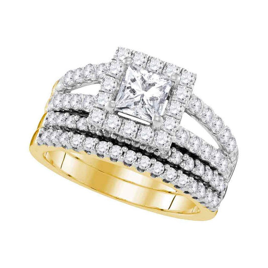 3/4CTW-Diamond 3/8CT-CPR BLISS BRIDAL SET in 14K YELLOW GOLD