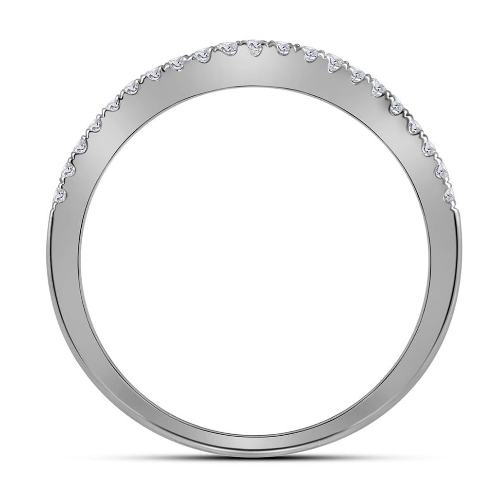14k White Gold Princess Diamond Bridal Wedding Ring Set 1-1/2 Cttw