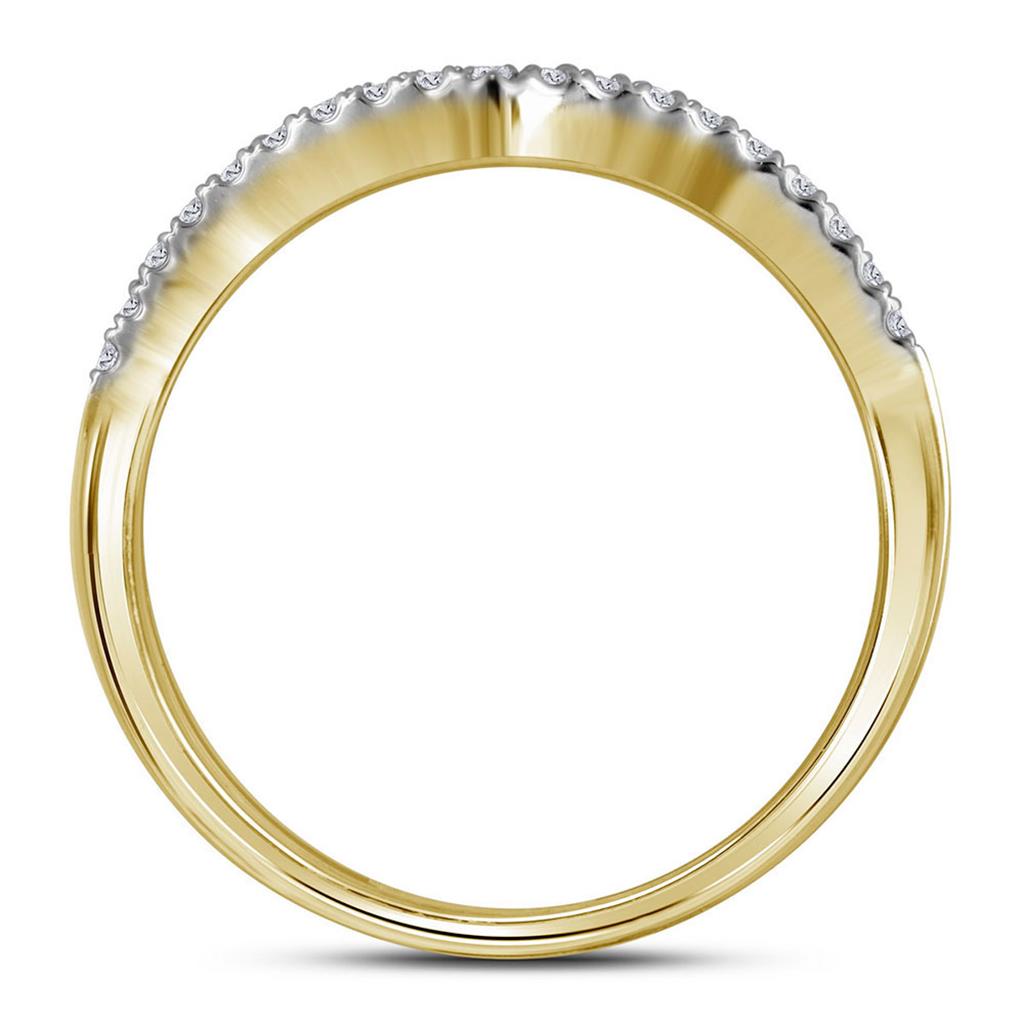 14k Yellow Gold Round Diamond Cluster Bridal Wedding Ring Set 2 Cttw