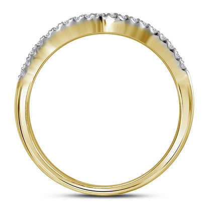 14k Yellow Gold Round Diamond Cluster Bridal Wedding Ring Set 2 Cttw