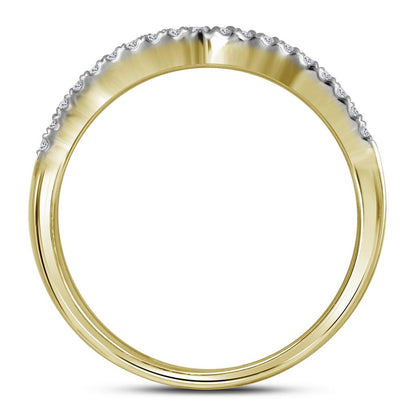 14k Yellow Gold Round Diamond Cluster Bridal Wedding Ring Set 2 Cttw