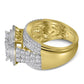 14k Yellow Gold Princess Diamond Halo Bridal Wedding Ring Set 3 Cttw