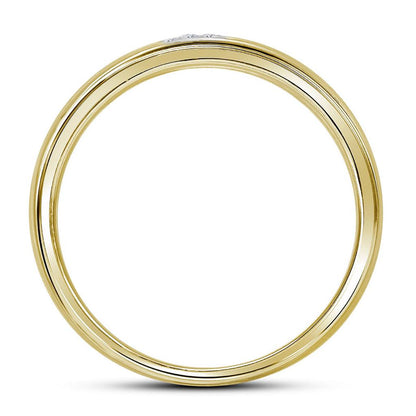 14k Yellow Gold Round Diamond Bridal Wedding Ring Set 1/2 Cttw