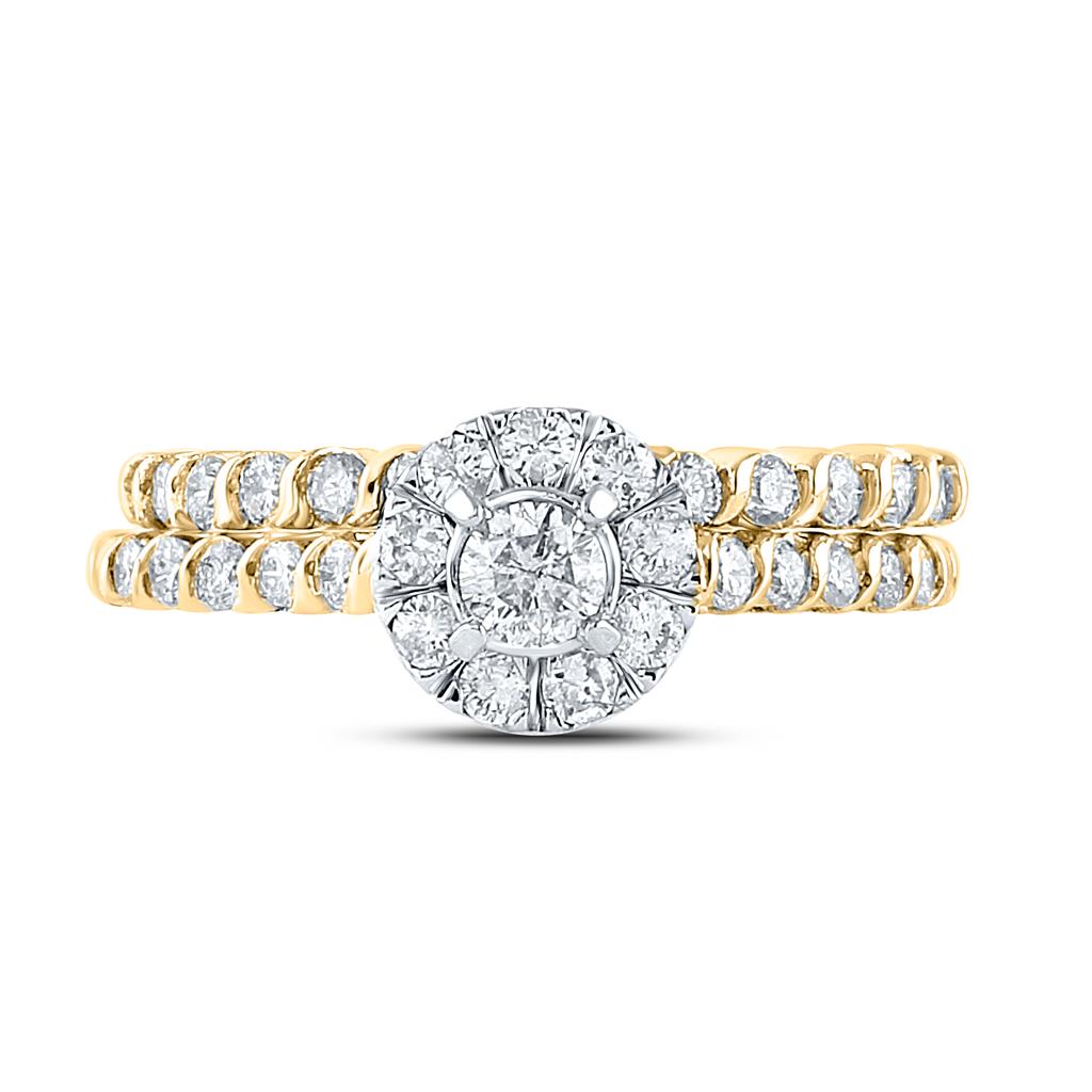 1 CTW-Diamond 1/5CT-CRD BLISS  BRIDAL SETS SINGLE HALO