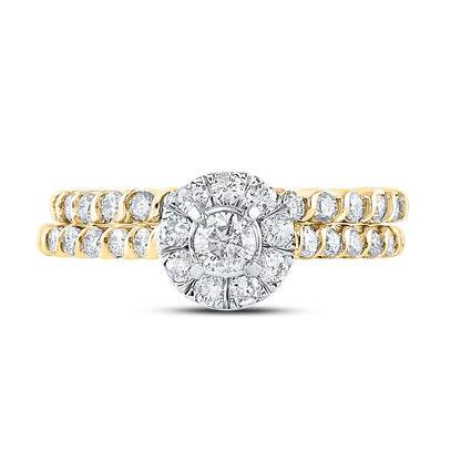 1 CTW-Diamond 1/5CT-CRD BLISS  BRIDAL SETS SINGLE HALO