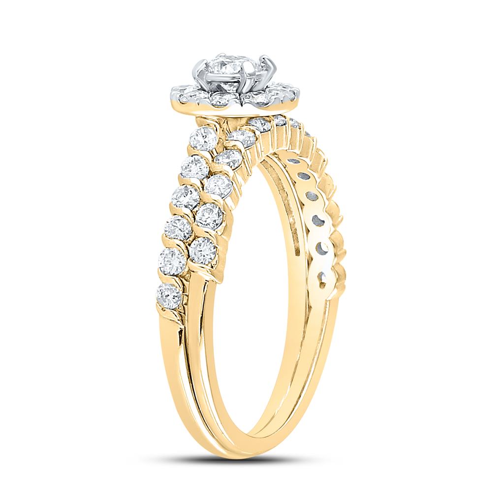 1 CTW-Diamond 1/5CT-CRD BLISS  BRIDAL SETS SINGLE HALO