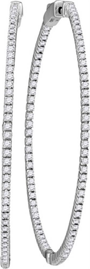 1 1/5CTW-Diamond HOOPS EARRINGS