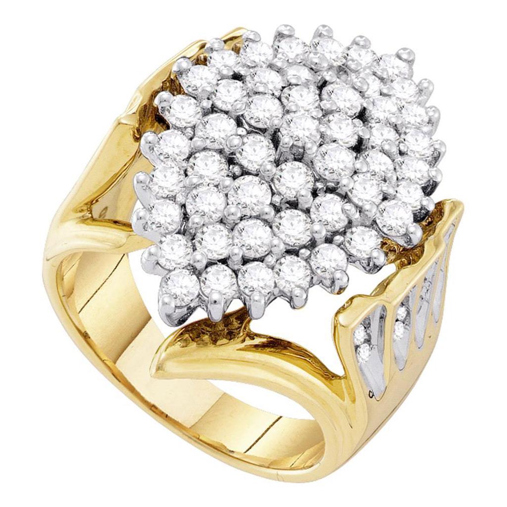 2 CTW-Diamond CLUSTER RING