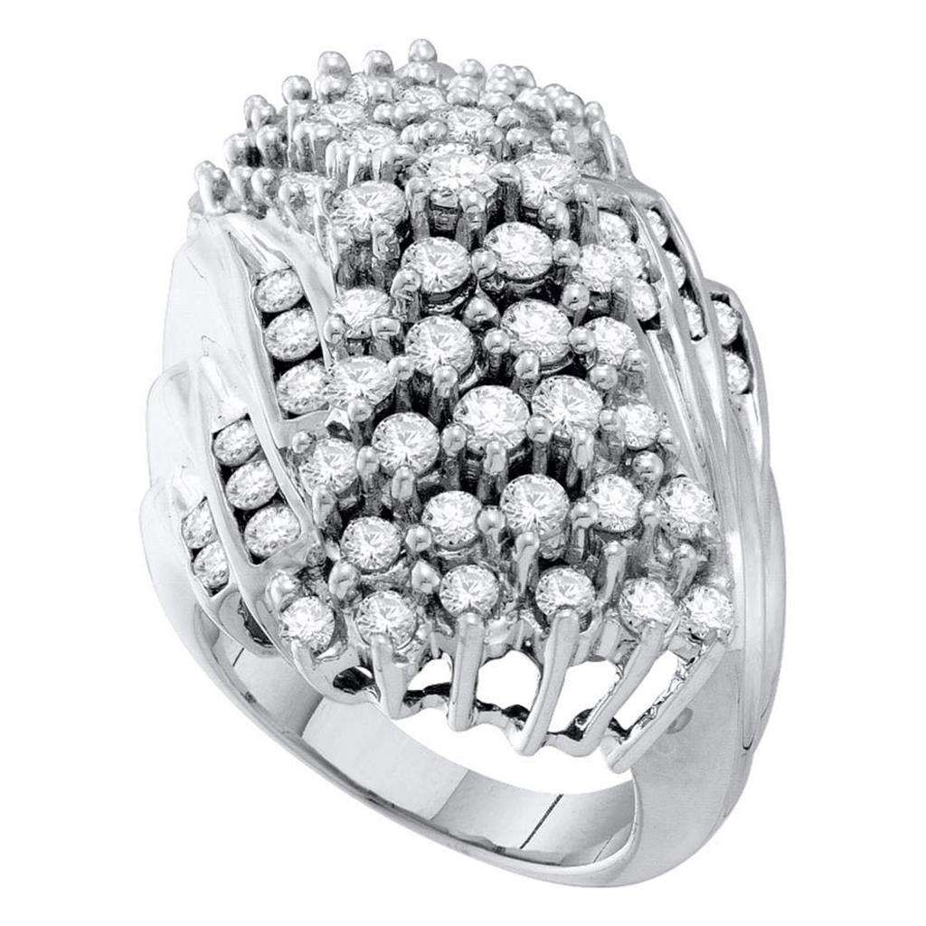 3  CTW-Diamond CLUSTER RING