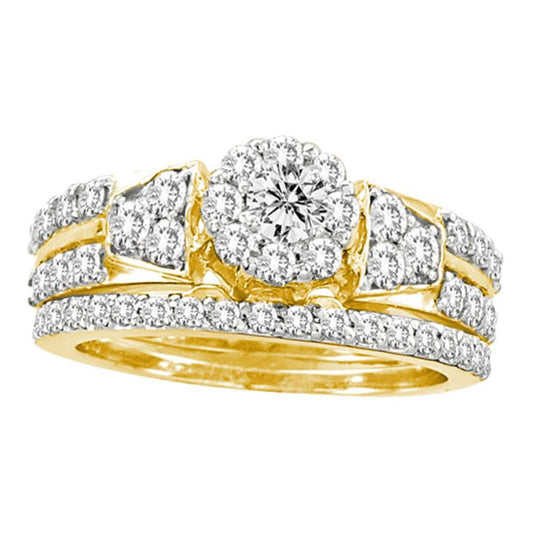 1 1/3CT-Diamond RD-CENTER BRIDAL SET