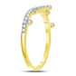 10kt Yellow Gold Round Diamond Crown Tiara Fashion Band Ring 1/5 Cttw