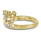 10k Yellow Gold Round Diamond Crown Tiara Band Ring 1/5 Cttw