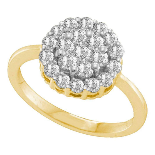 1 CTW-Diamond FLOWER RING(HE)
